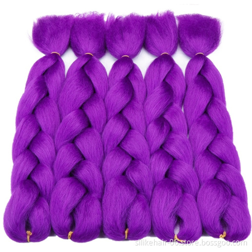 Long Jumbo Braid Hair Two Colored 24" 100g Crochet Braids Expression attachment Synthetic Expression Braiding Bulk  Hair